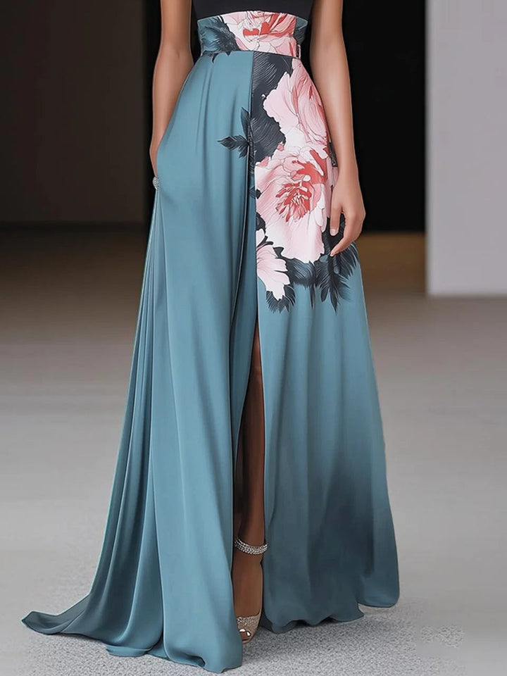 Maxi Dress | Floral Print, Side Slit 2