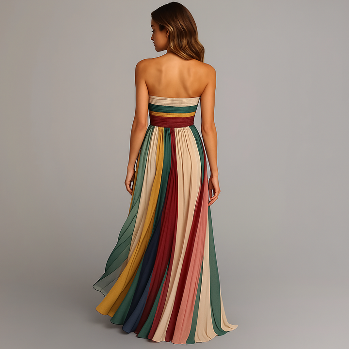Maxi Dress | Pleated Skirt, Strapless Design 3