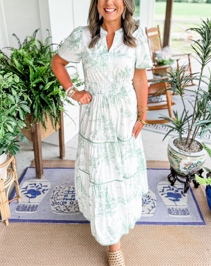 Maxi Dress | Smocked Waist, Tiered Skirt 6