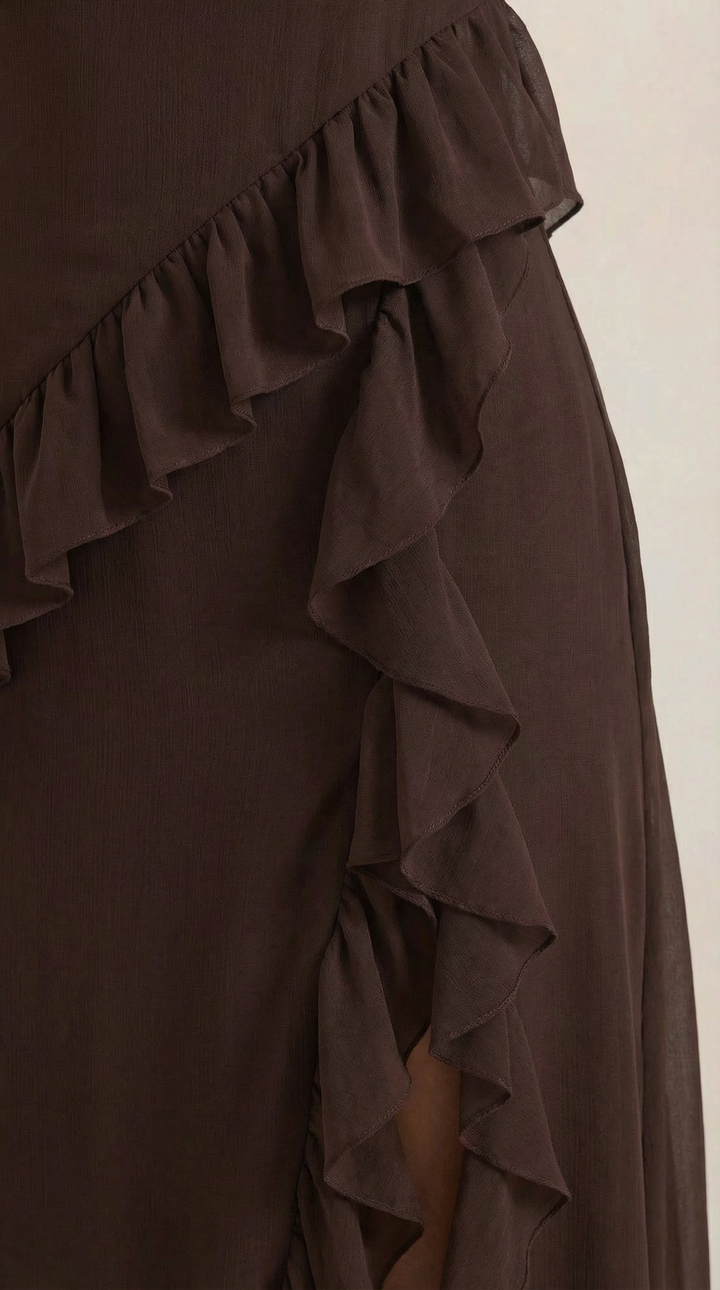 Maxi Dress | Square Neckline, Ruffle-Trimmed Straps 2