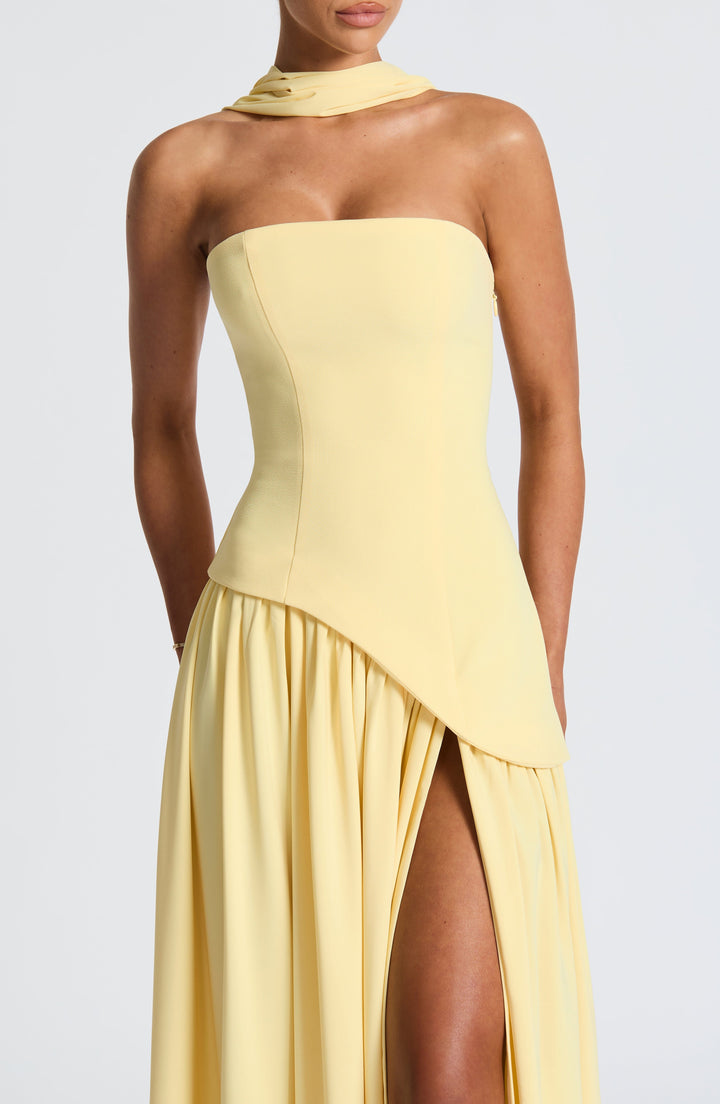 Maxi Dress | Strapless Bodice, Asymmetric Waist 3