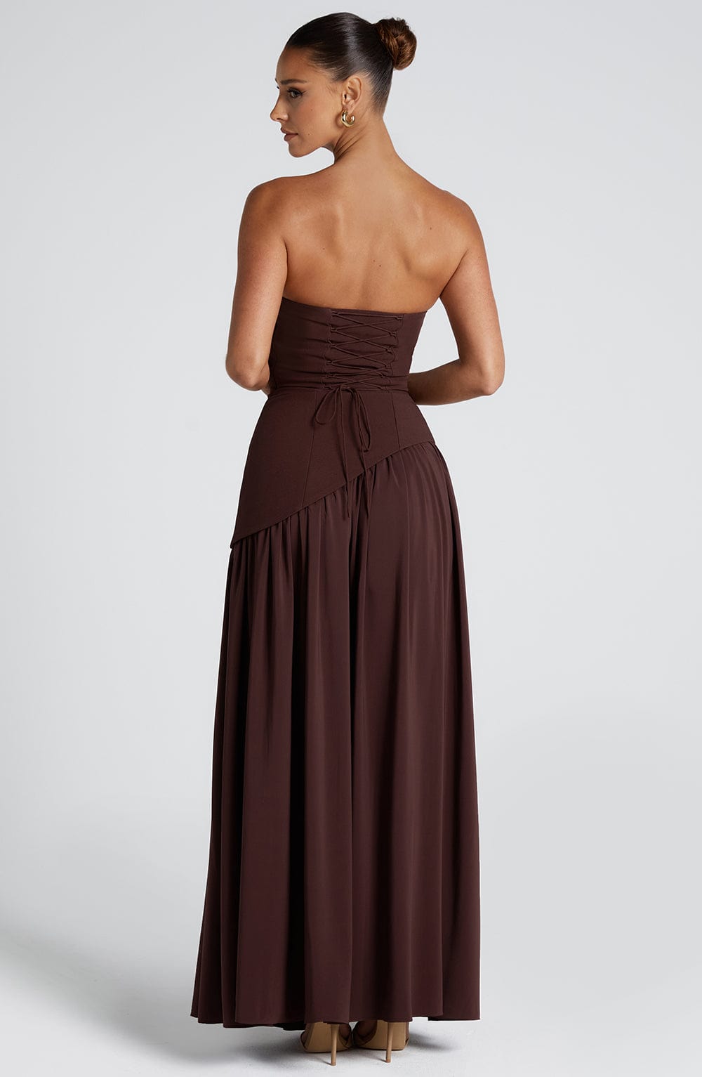 Maxi Dress | Strapless Bodice, Asymmetric Waist 7