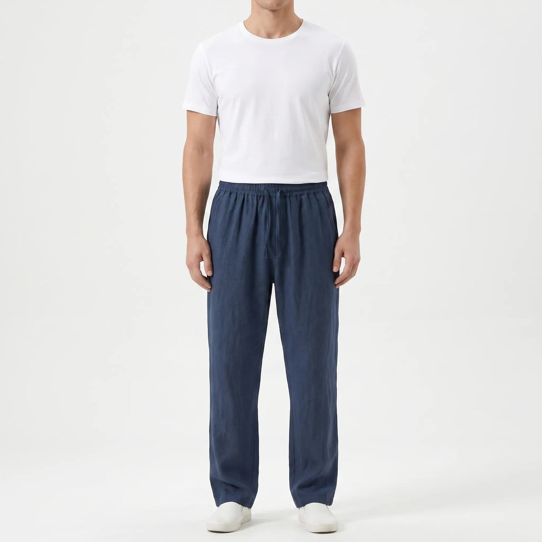 Men's Relaxed Fit Pants | Straight Leg, Elastic Waist 5