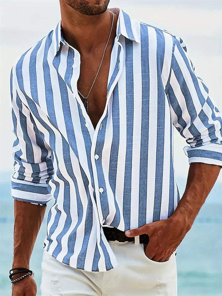 Men's Shirt | Striped Design, Button Down 1