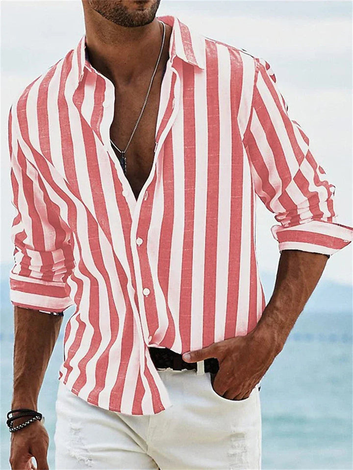 Men's Shirt | Striped Design, Button Down 3