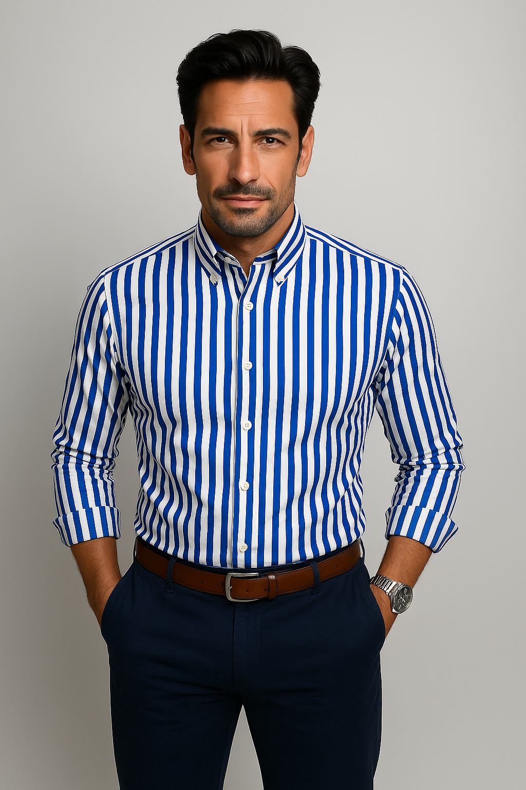 Men's Shirt | Striped Pattern, Fitted Cut 7