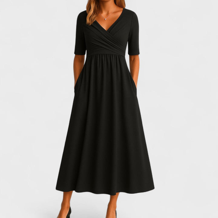 Midi Dress | V-Neckline, Flattering Silhouette 1