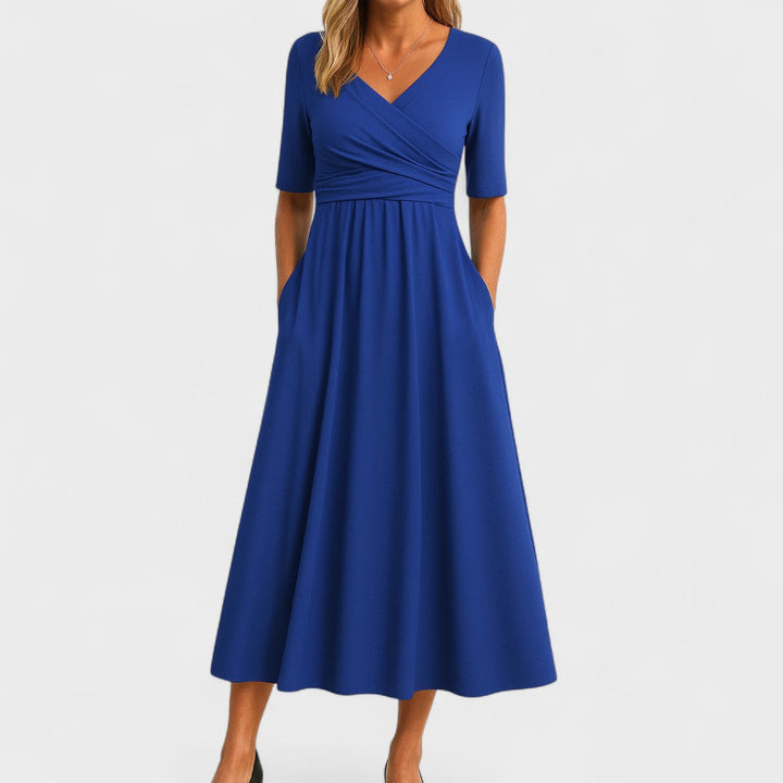 Midi Dress | V-Neckline, Flattering Silhouette 2