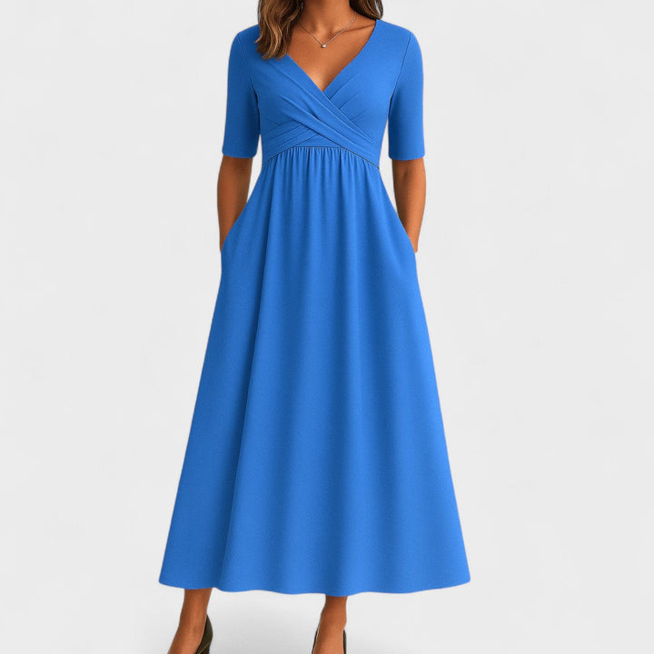 Midi Dress | V-Neckline, Flattering Silhouette 3