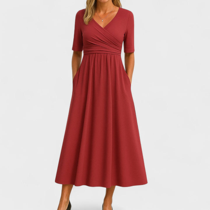 Midi Dress | V-Neckline, Flattering Silhouette 5