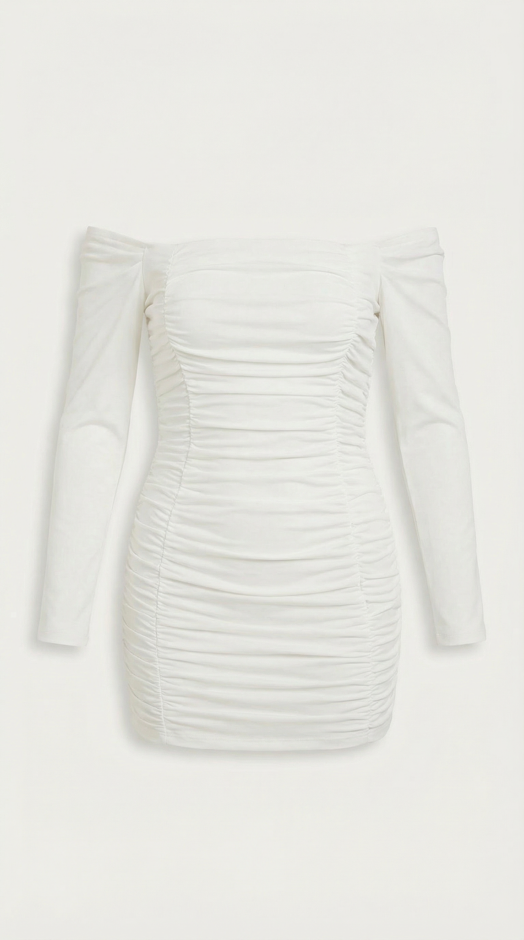 Mini Dress | Off-Shoulder Neckline, Long Sleeves 4