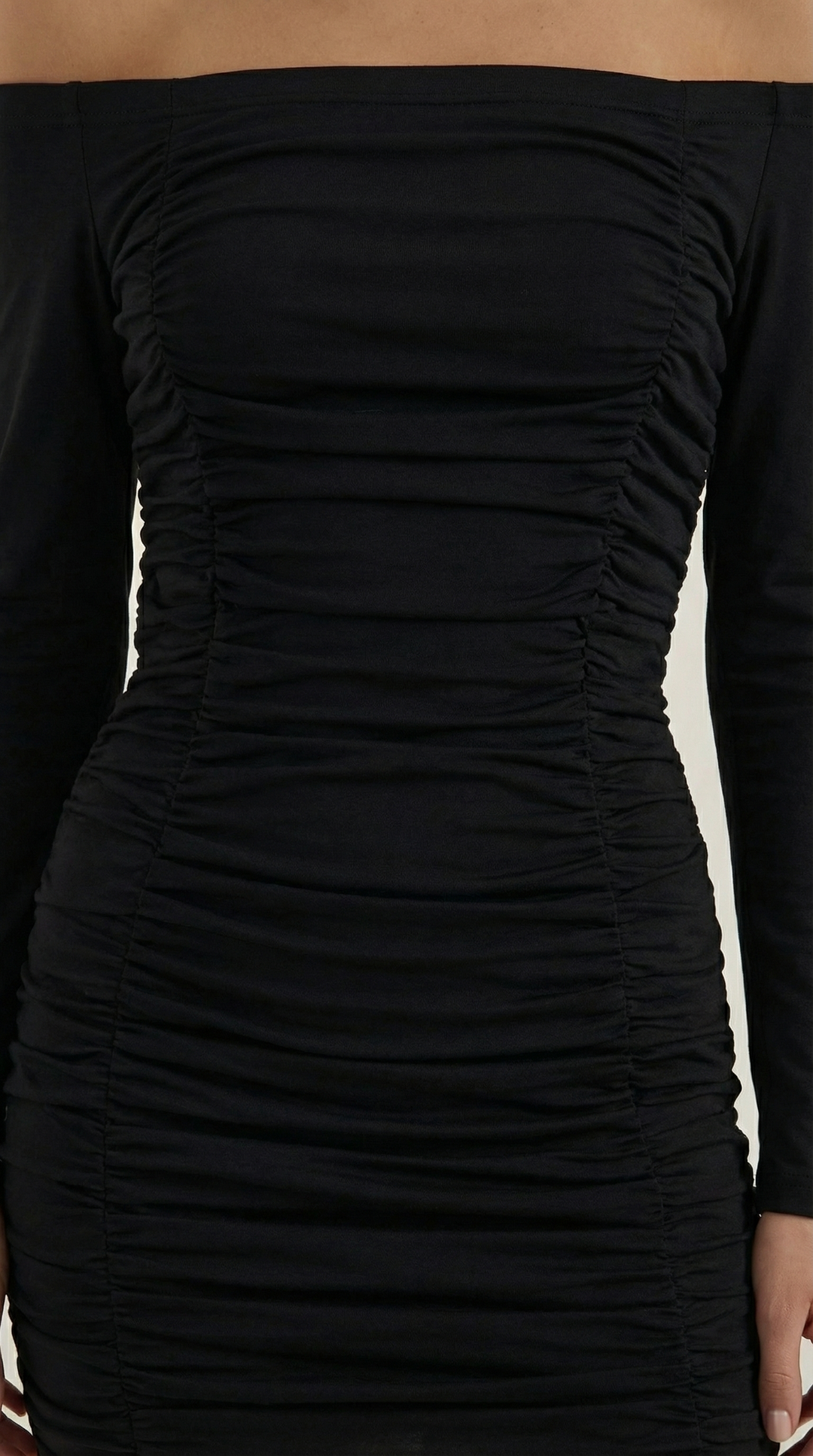 Mini Dress | Off-Shoulder Neckline, Long Sleeves 7