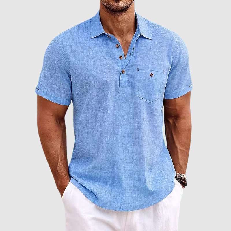 Polo Shirt | Classic Turn-Down Collar, Lightweight Linen 0