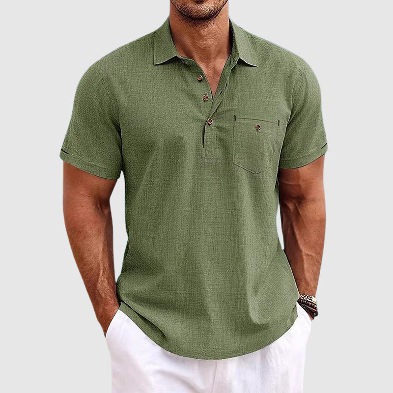 Polo Shirt | Classic Turn-Down Collar, Lightweight Linen 4