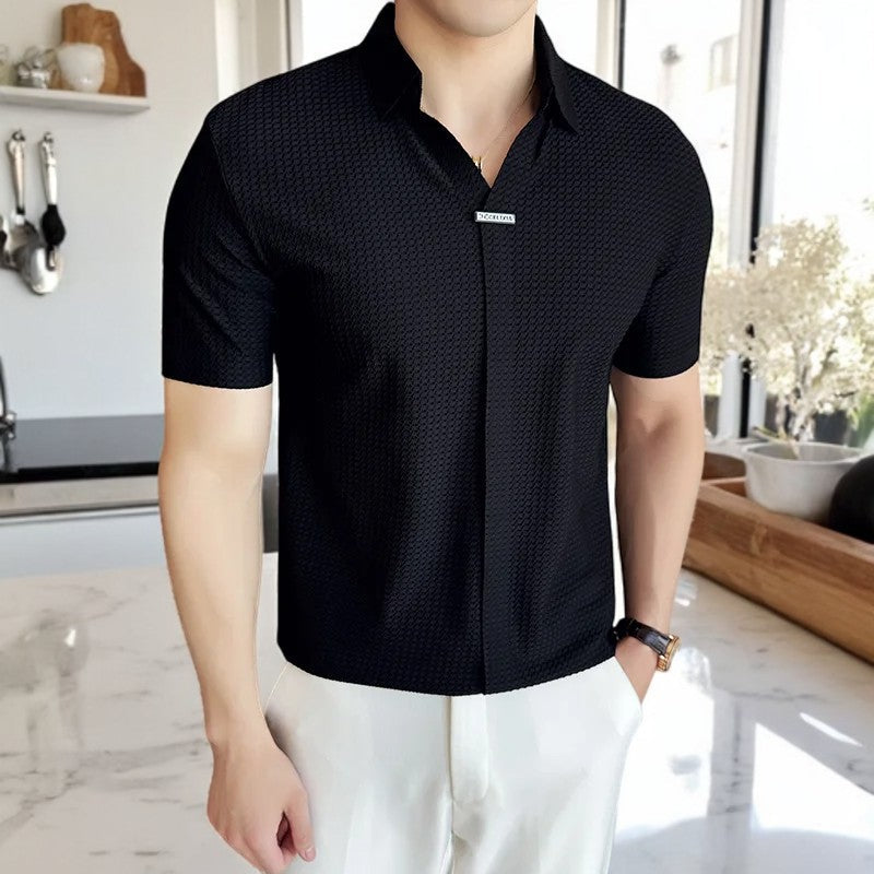 Polo Shirt | Lightweight, Structured Waffle Design 1