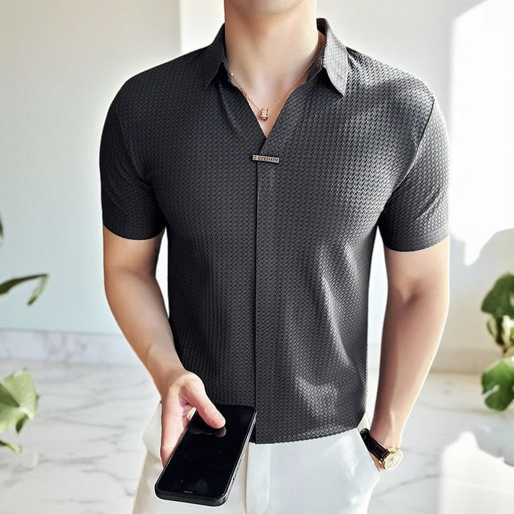 Polo Shirt | Lightweight, Structured Waffle Design 2