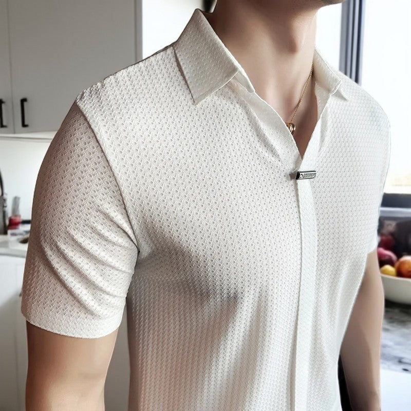 Polo Shirt | Lightweight, Structured Waffle Design 4