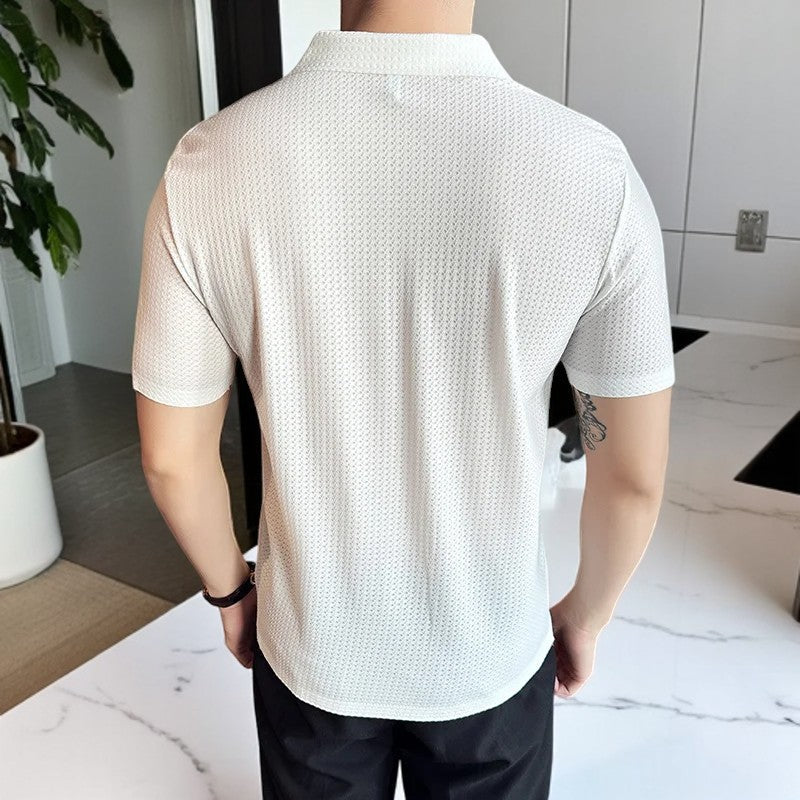 Polo Shirt | Lightweight, Structured Waffle Design 5
