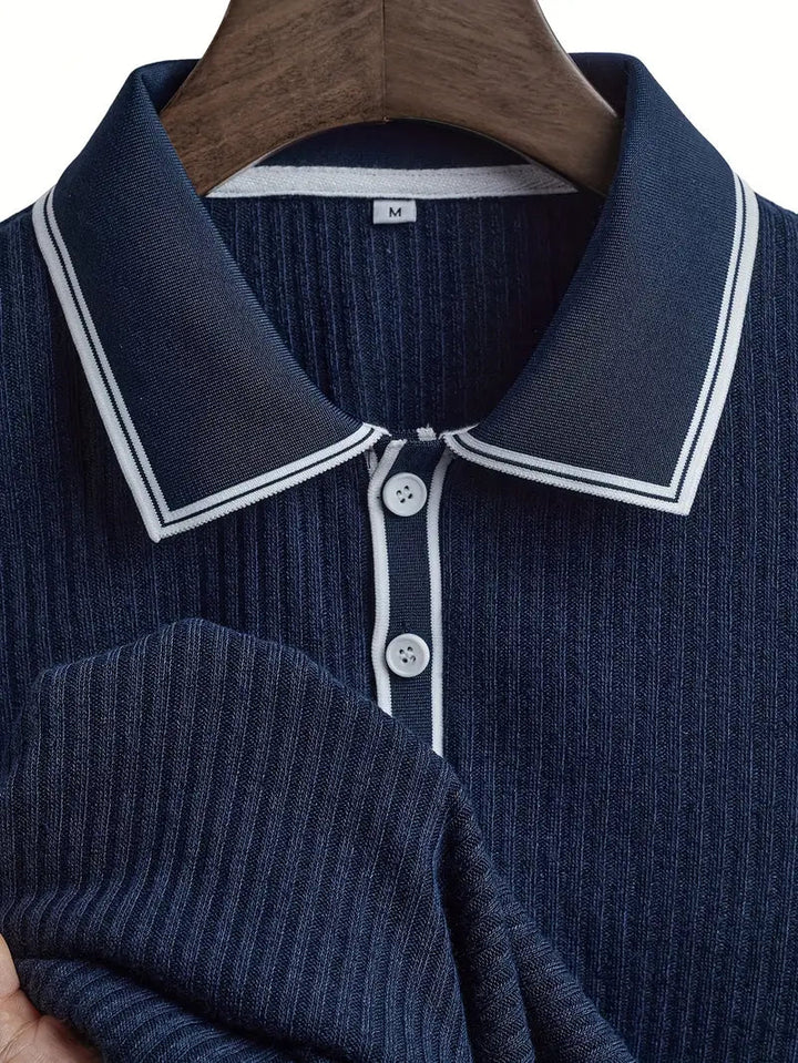 Polo Shirt | Ribbed Structure, Contrast Collar 2