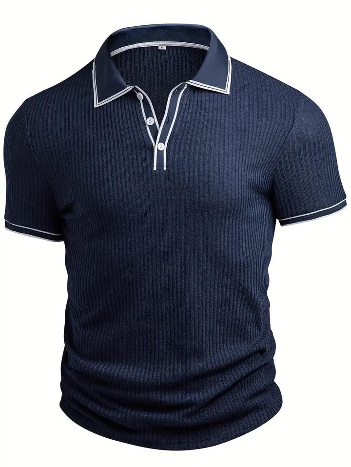Polo Shirt | Ribbed Structure, Contrast Collar 3