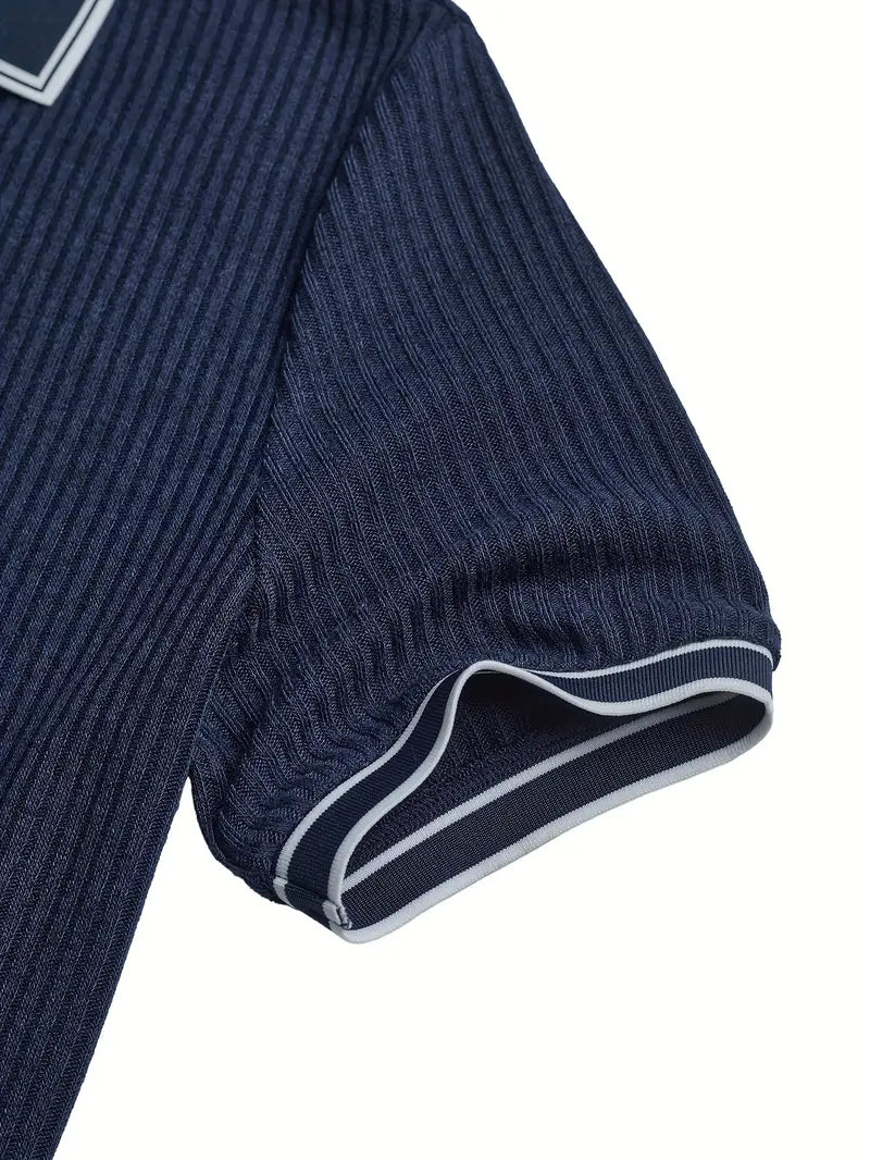 Polo Shirt | Ribbed Structure, Contrast Collar 6