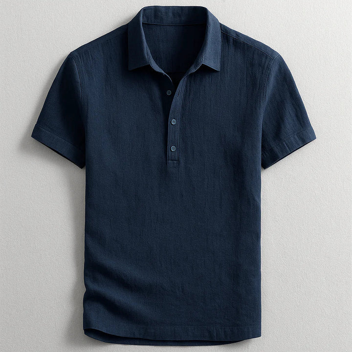 Polo Shirt | Short Sleeves, Linen Fabric 0