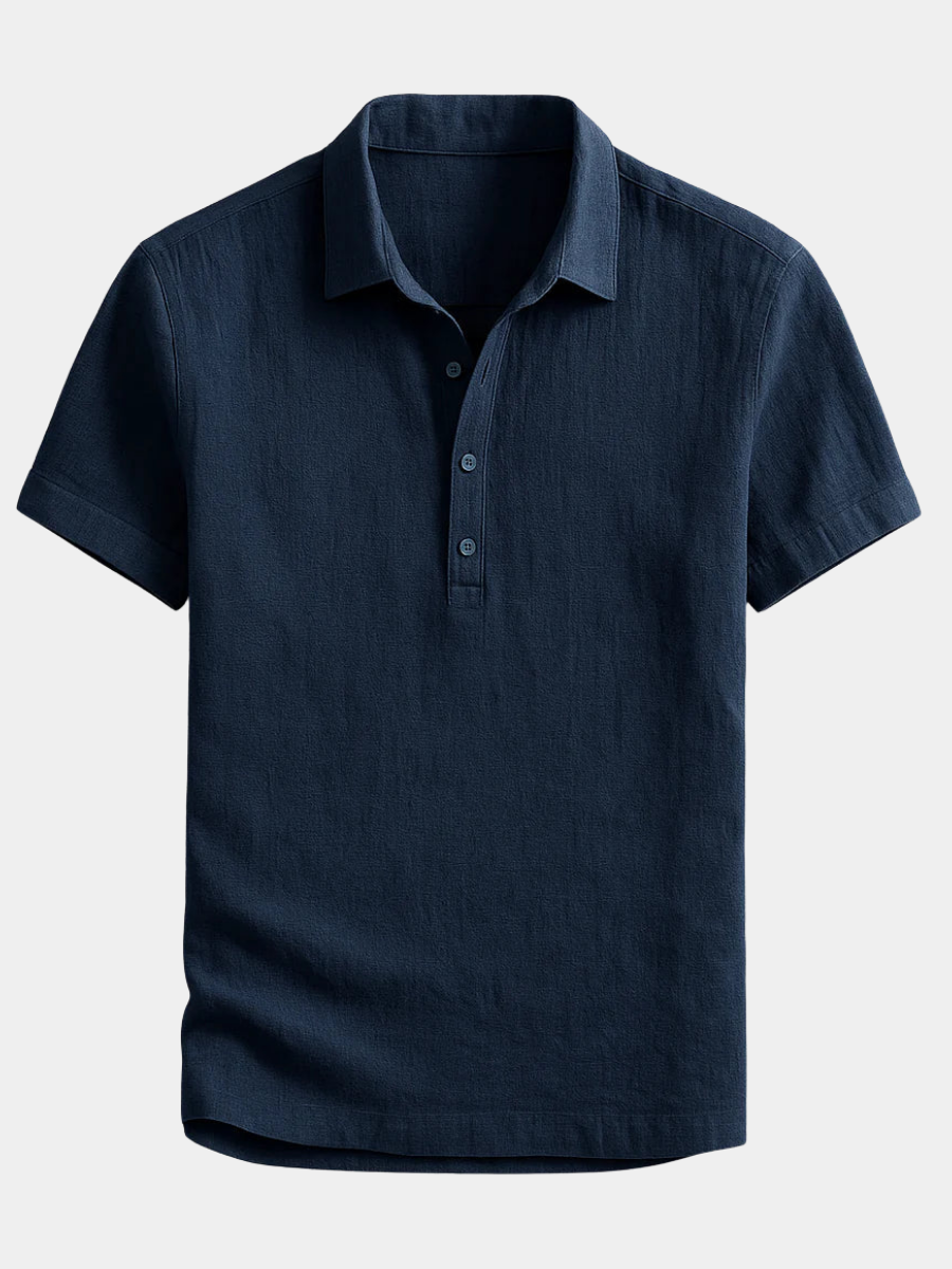 Polo Shirt | Short Sleeves, Linen Fabric 1
