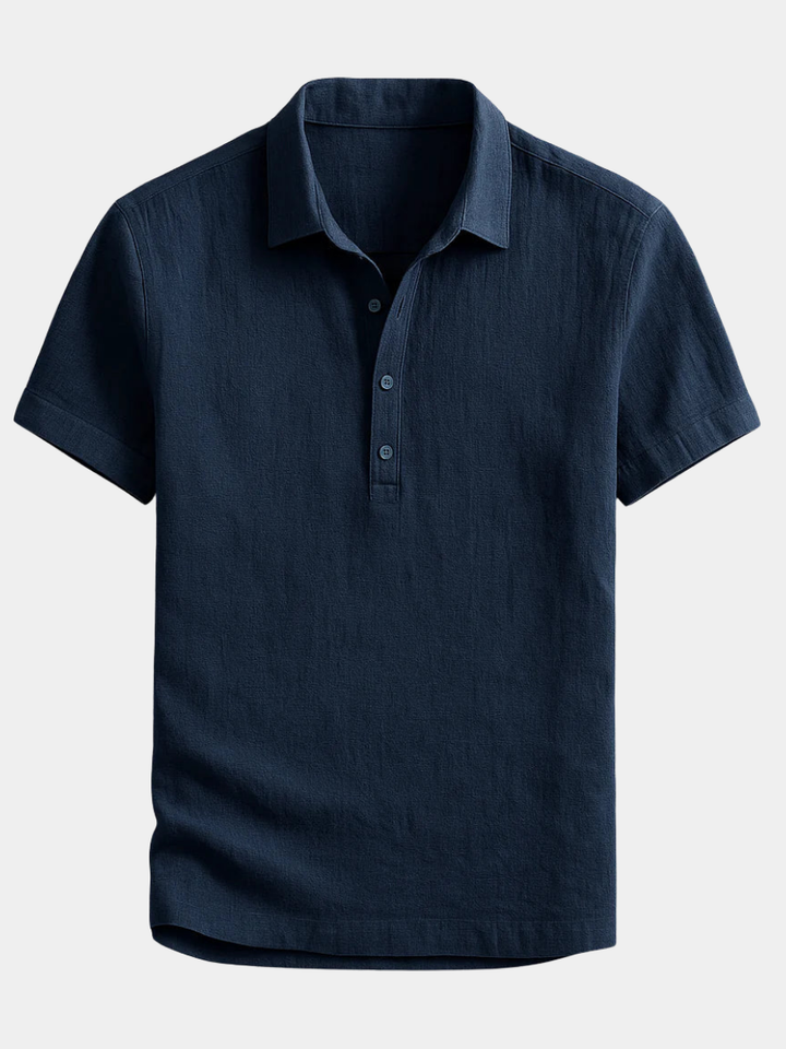 Polo Shirt | Short Sleeves, Linen Fabric 1