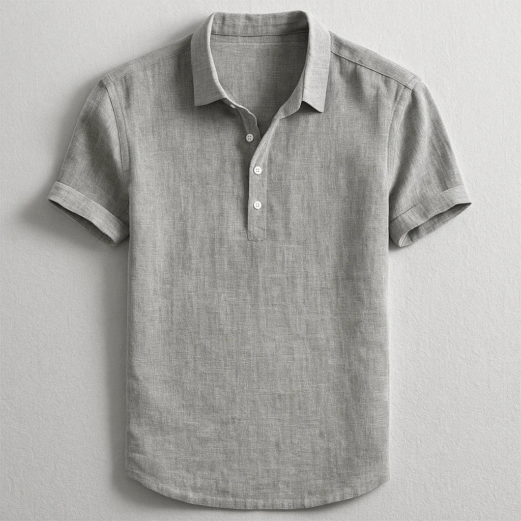 Polo Shirt | Short Sleeves, Linen Fabric 2