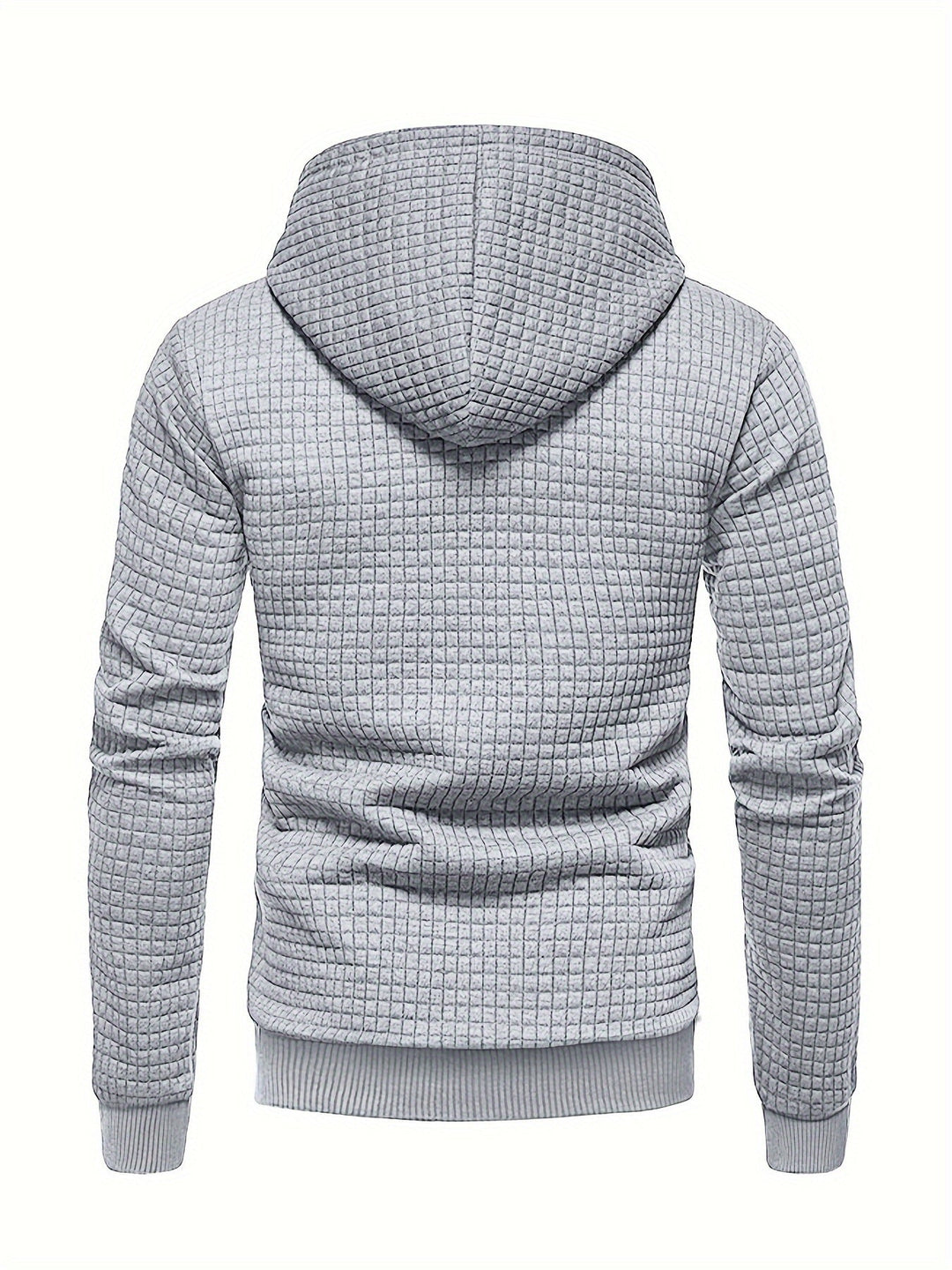 Pullover Hoodie | Textured Waffle Knit, Adjustable Hood 3