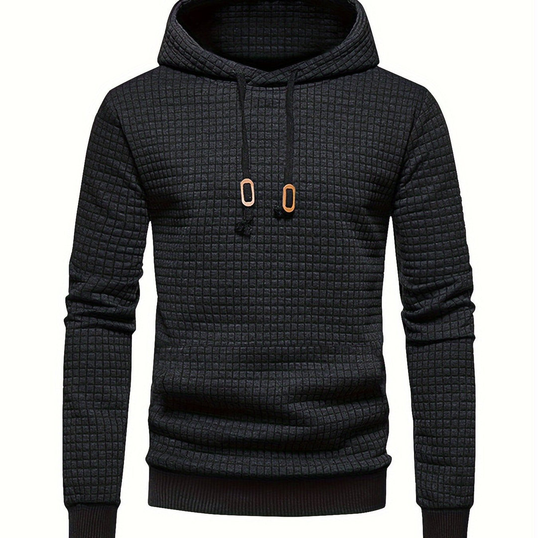 Pullover Hoodie | Textured Waffle Knit, Adjustable Hood 6