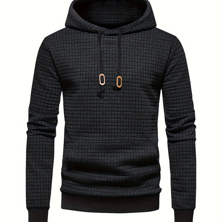 Pullover Hoodie | Textured Waffle Knit, Adjustable Hood 6