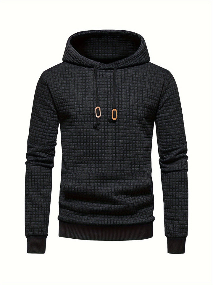Pullover Hoodie | Textured Waffle Knit, Adjustable Hood 7
