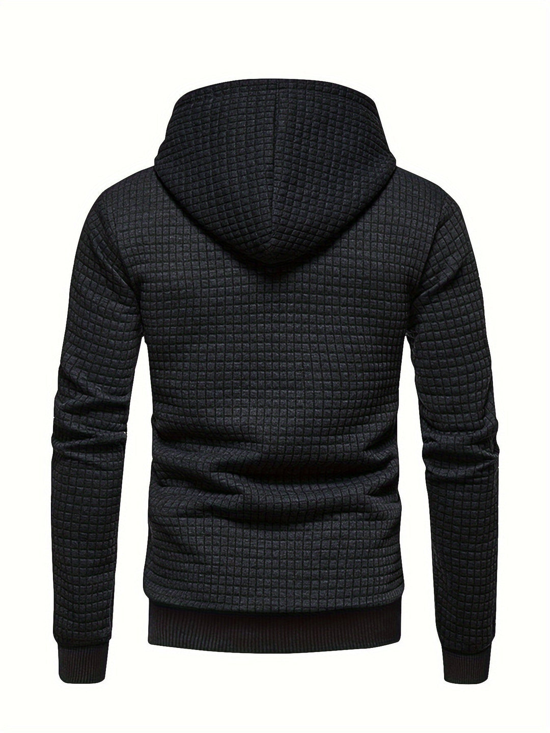 Pullover Hoodie | Textured Waffle Knit, Adjustable Hood 8