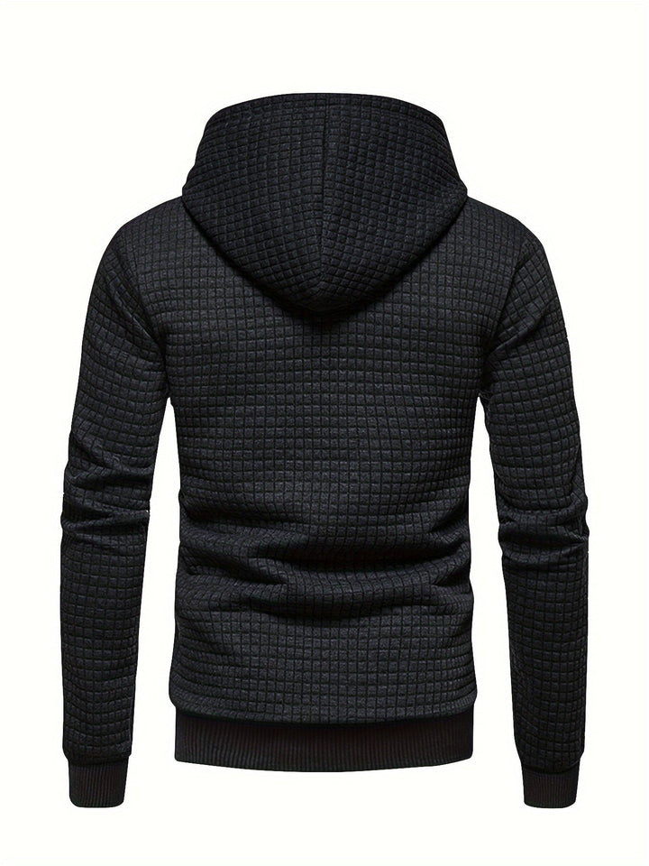 Pullover Hoodie | Textured Waffle Knit, Adjustable Hood 8