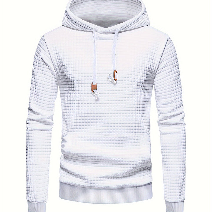 Pullover Hoodie | Textured Waffle Knit, Adjustable Hood 9