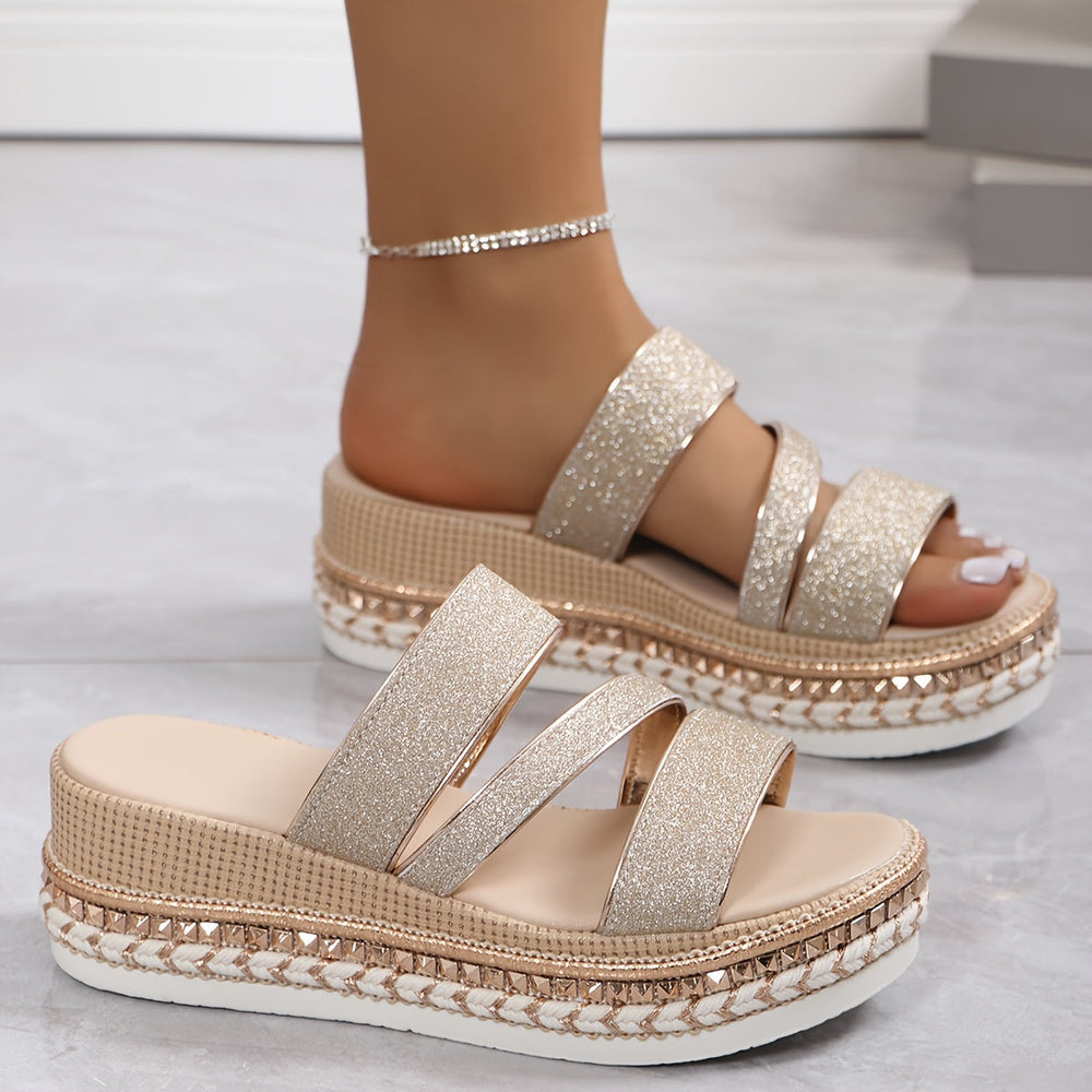 Sandals for Women | Ergonomic Design, Metallic Finish 1