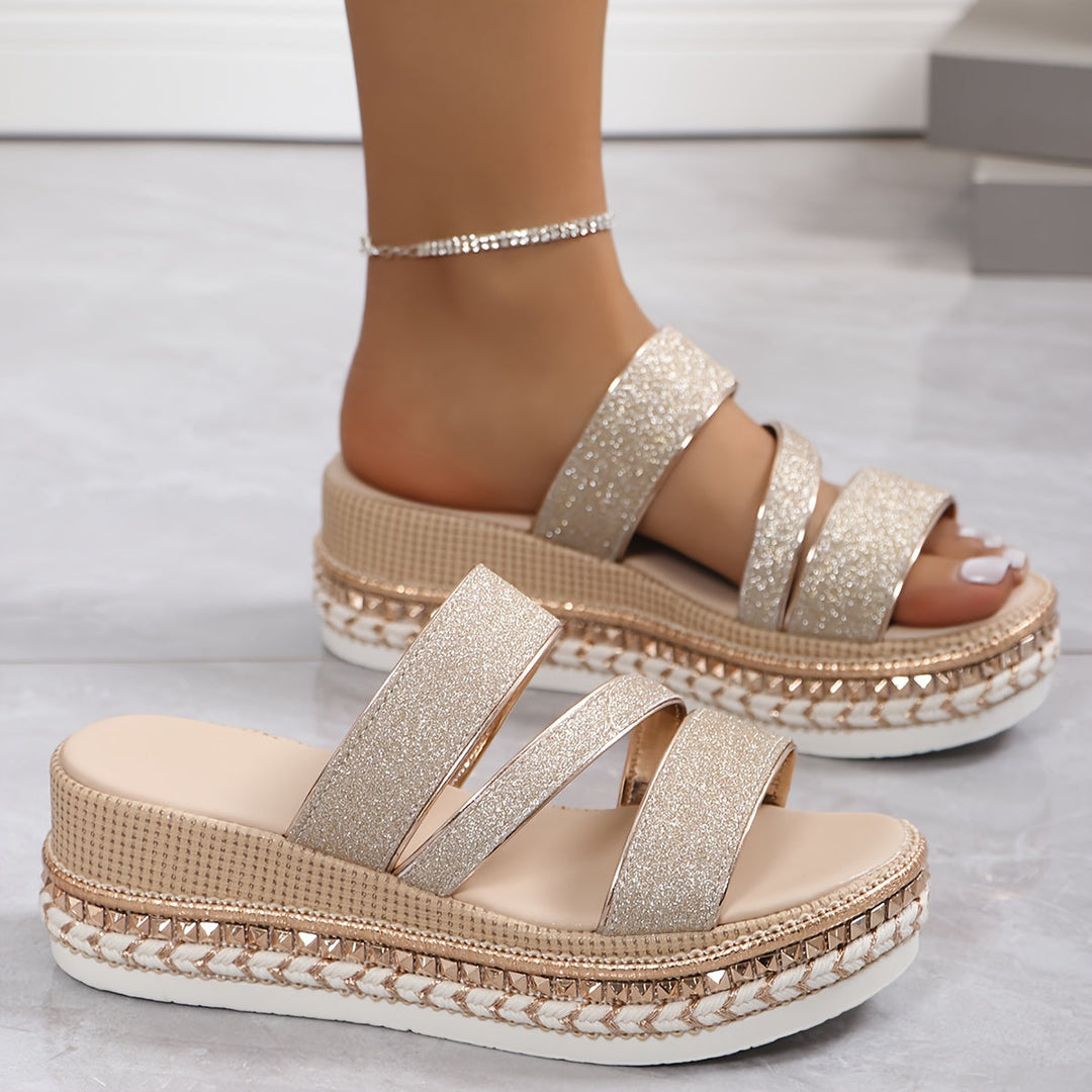 Sandals for Women | Ergonomic Design, Metallic Finish 1
