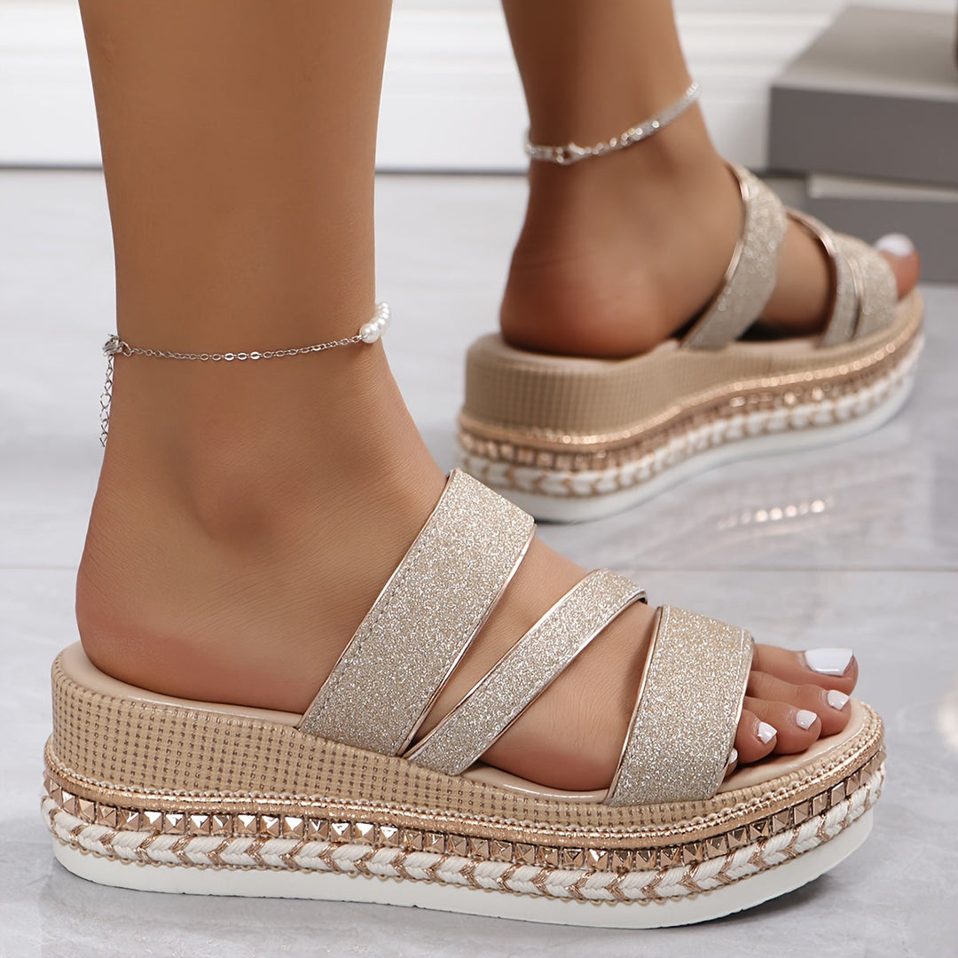 Sandals for Women | Ergonomic Design, Metallic Finish 2