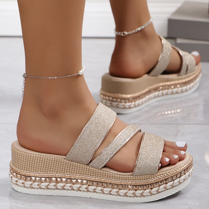Sandals for Women | Ergonomic Design, Metallic Finish 2
