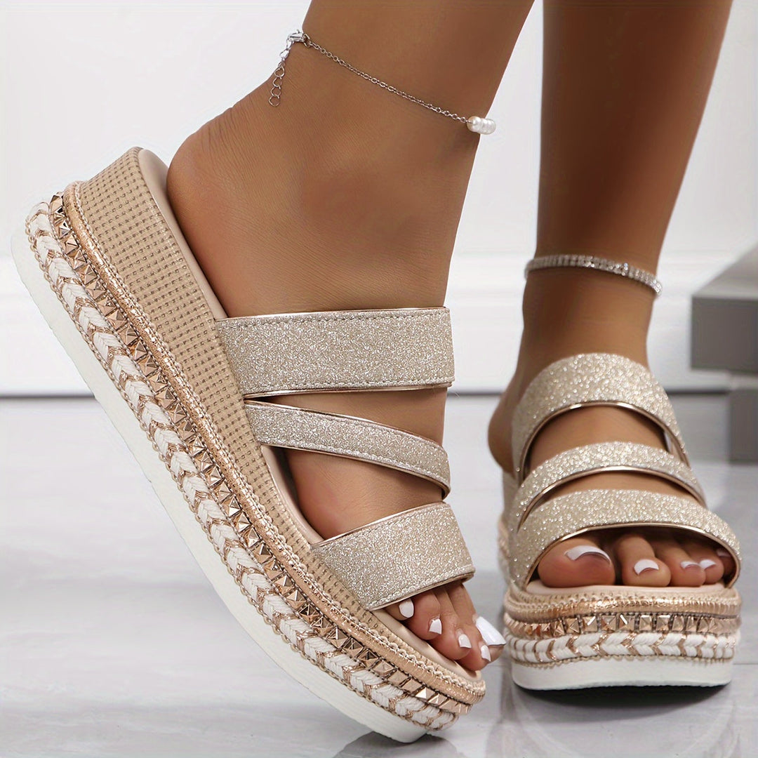Sandals for Women | Ergonomic Design, Metallic Finish 3