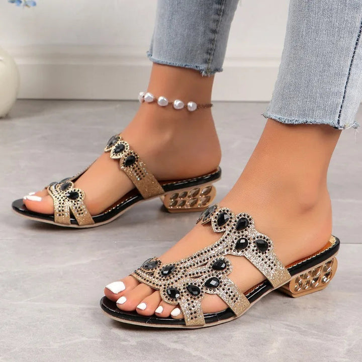 Sandals for Women | Glamorous Embellished Design, Adjustable Straps 4