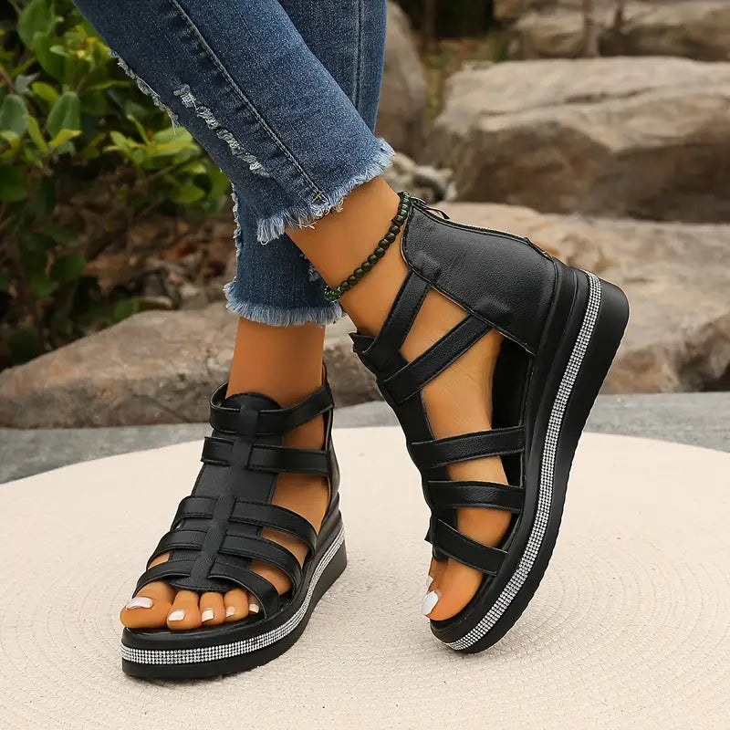 Sandals for Women | Rhinestone Decoration, Adjustable Straps 1