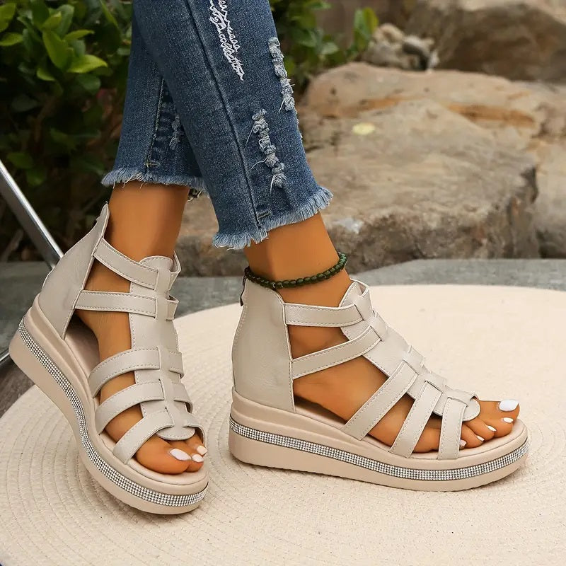 Sandals for Women | Rhinestone Decoration, Adjustable Straps 4