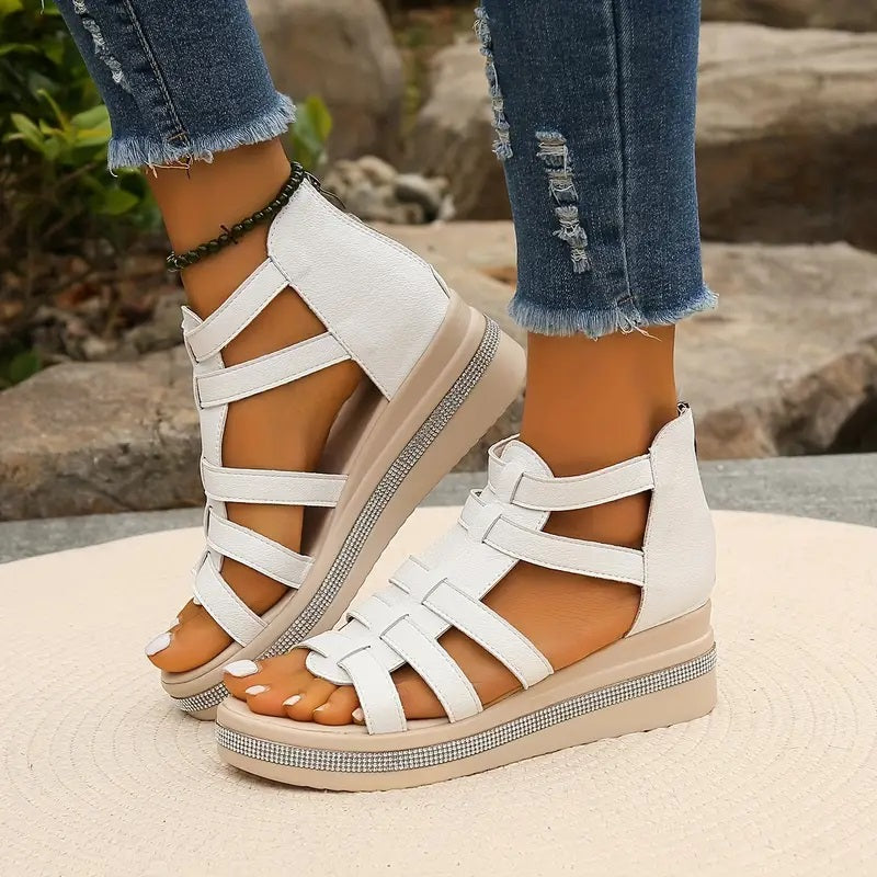 Sandals for Women | Rhinestone Decoration, Adjustable Straps 6