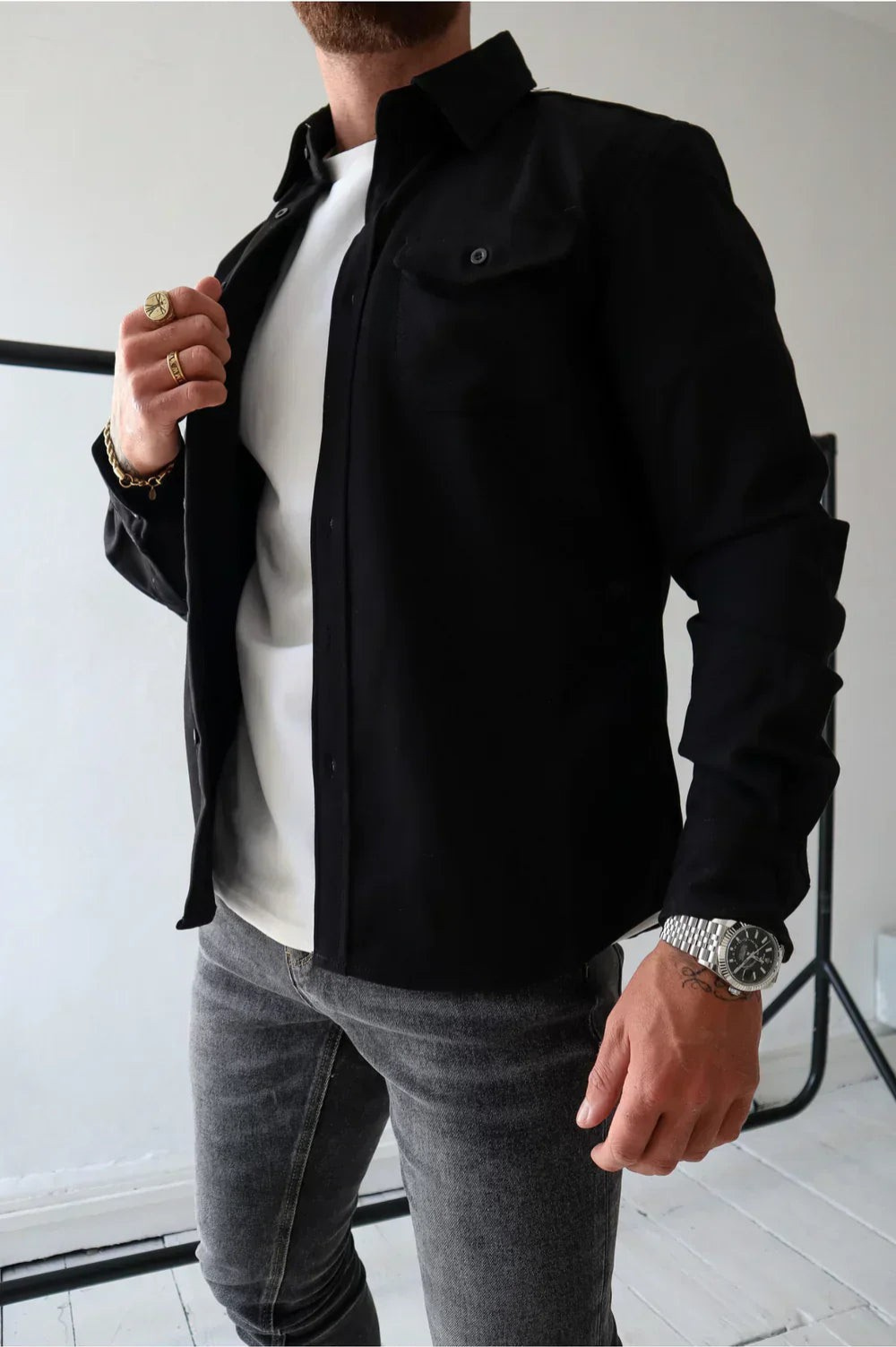Shirt Jacket | Button-Up Closure, Pointed Collar 3