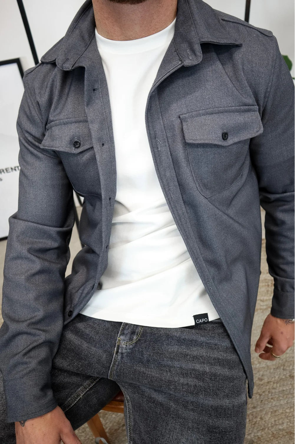 Shirt Jacket | Button-Up Closure, Pointed Collar 4