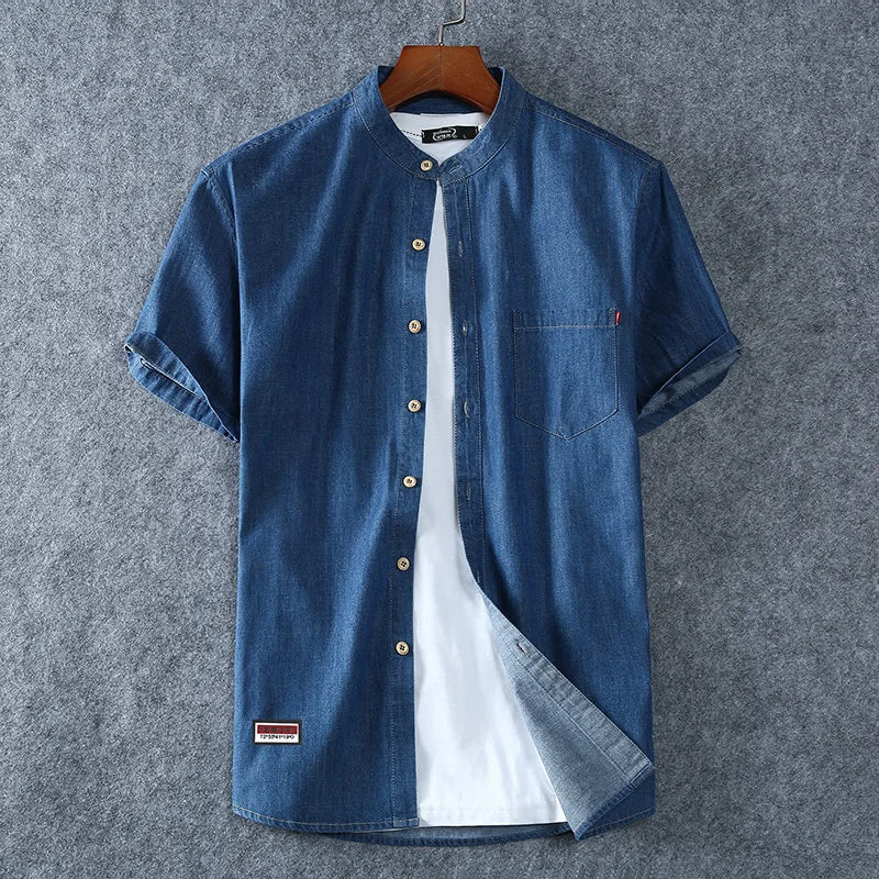 Shirt | Classic Cut, Denim-Cotton Blend 1