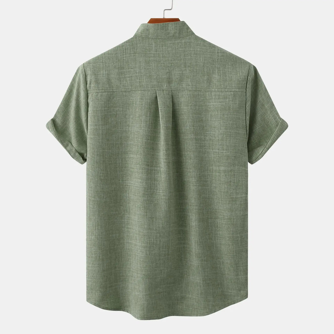 Shirt | Collarless Design, Short Sleeves 2