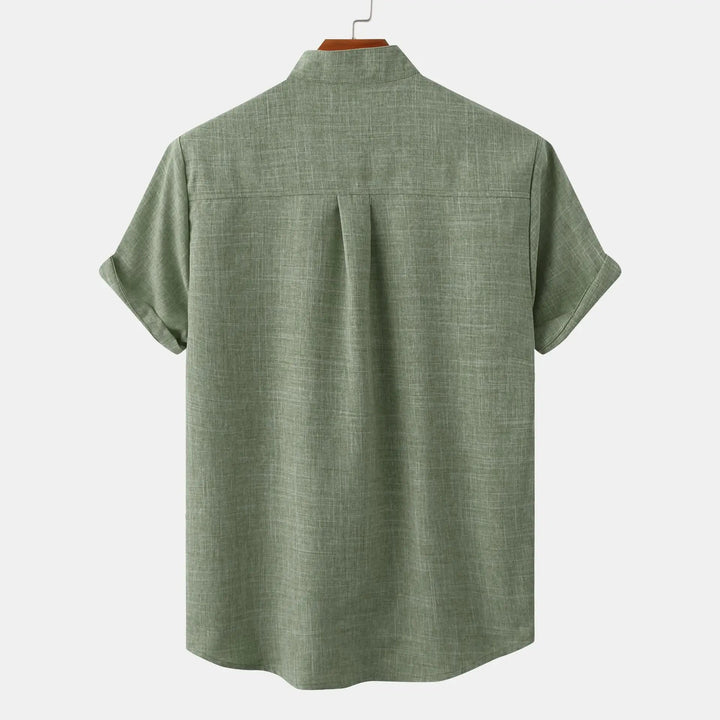 Shirt | Collarless Design, Short Sleeves 2